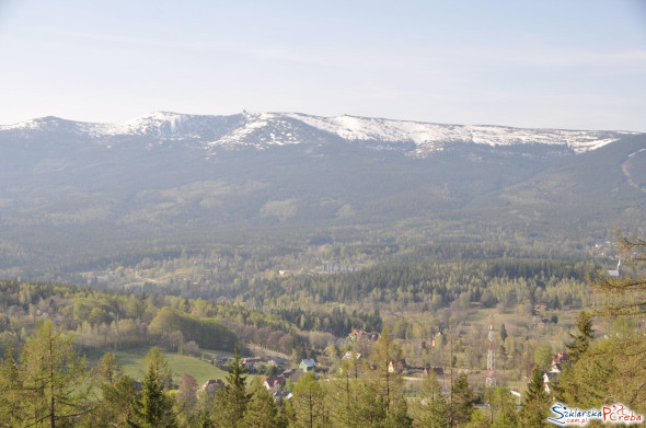 wodok na Karkonosze z Zakrętu Śmierci