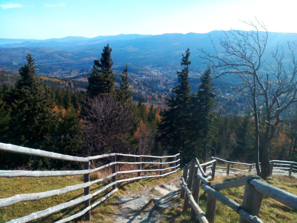 Widok na Szklarską Porębę z Wysokiego Kamienia