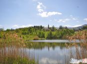 Kościół pw. Bożego Ciała i staw w Dolinie Szczęścia