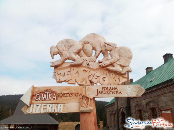 tablica przed  Schroniskiem Orle